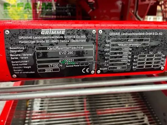 Cosechadora - arrancadora de patata - Grimme - evo 290 clodsep