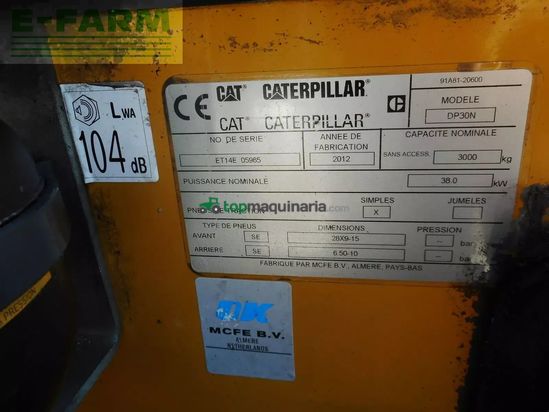 Elevadora - Caterpillar - dp30n triplex 5,97 meter + ss + ls + halbkab.