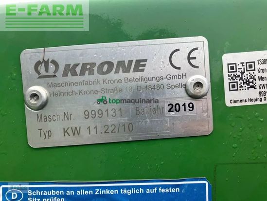 Henificador - Krone - kw11.22/10
