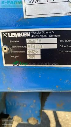 Arado - Lemken - juwel 7mv t 4l100 mit hydraulischer steinsicheru