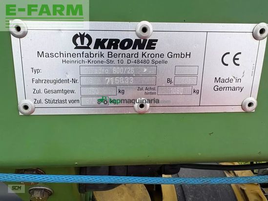 Henificador - Krone - swadro 800/26