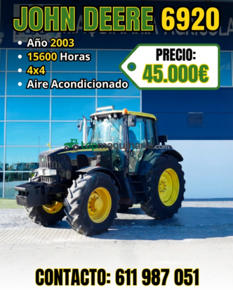Tractor agrícola - John Deere - 6920
