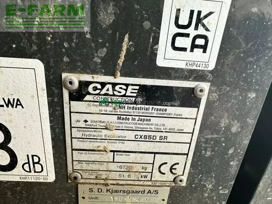 Excavadora - Case IH - cx 85 d sr