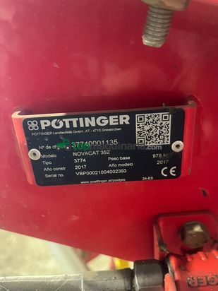 Segadora Pottinger modelo Novacat 352