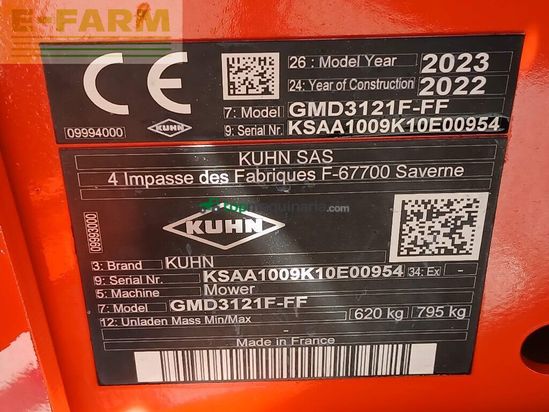 Cortacésped manual - Kuhn - mähwerk gmd 3121 f-ff