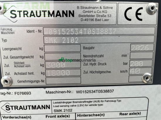 Volquet - Strautmann - smk 2102 tandem - muldenkipper