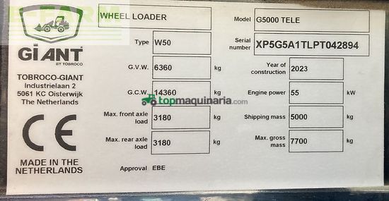Telescopica - Giant - g5000 tele teleskopradlader