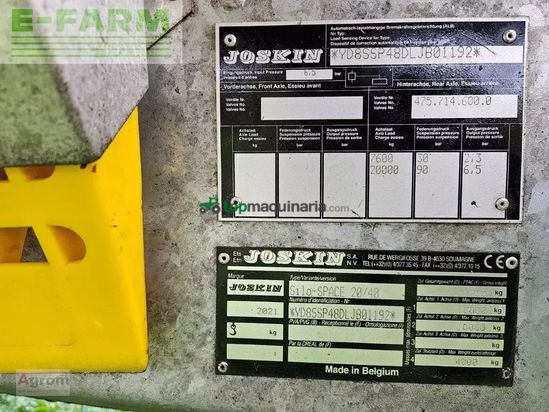 Cinta transportadora de forraje - Joskin - silospace 2 480 d