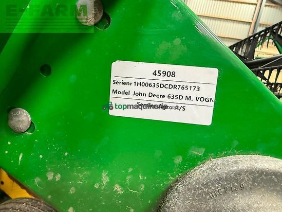 Cabezal - John Deere - 635d m. vogn
