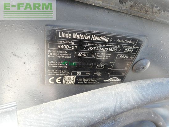 Elevadora - Linde - h40d triplex 4,52m + ss + halbkab.