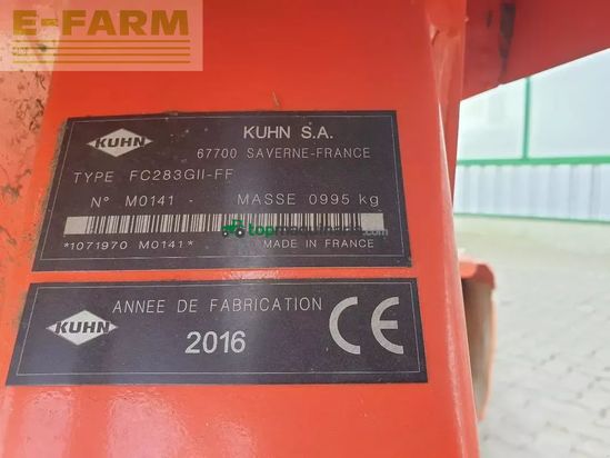 Cortacésped manual - Kuhn - fc 283 g-ii ff liftcontrol