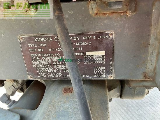 Tractor agrícola - Kubota - m7060 hydraulic shuttle tractor (st25809)