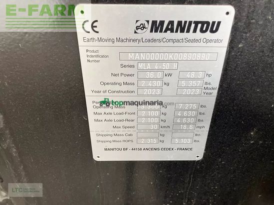 Telescopica - Manitou - manitou mla 4-50