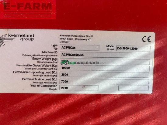 Sembradora - Kverneland - dg 9000-12000