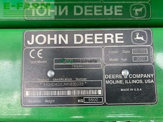 Cosechadora de Cereal - John Deere - x9 1100