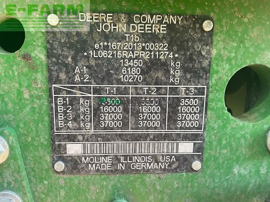 Tractor agrícola - John Deere - 6r 215