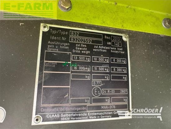 Cosechadora de Cereal - Claas - tucano 320