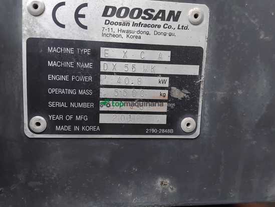 Miniexcavadora DOOSAN DX55W
