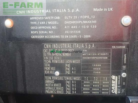 Tractor agrícola - Case IH - maxxum 145 multicontroller