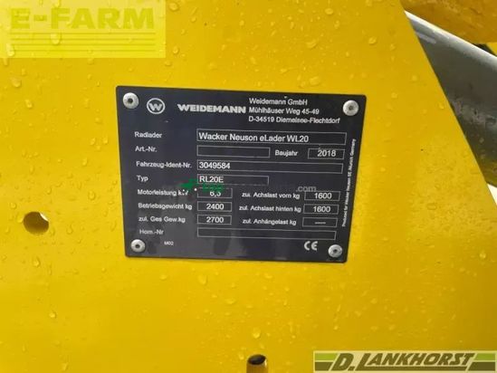 Minicargadora - Wacker Neuson - wl 20e / elektro