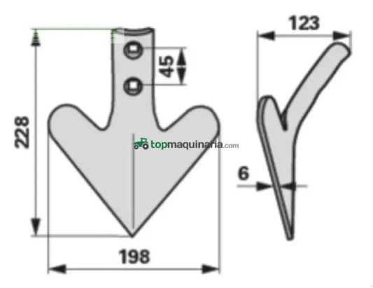 Cultivador -  - gänsefußschare 200mm