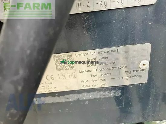 Rastrillo - Vicon - andex 1304 comfort