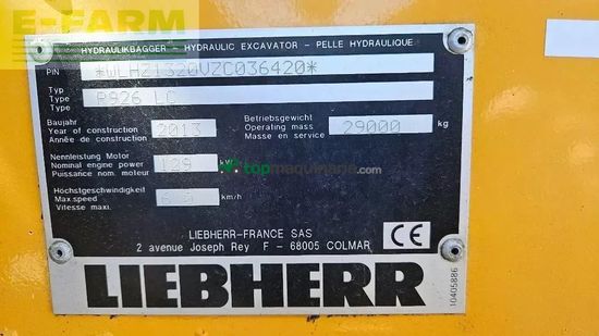 Excavadora - Liebherr - r 926 lc