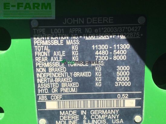 Tractor agrícola - John Deere - 6150r