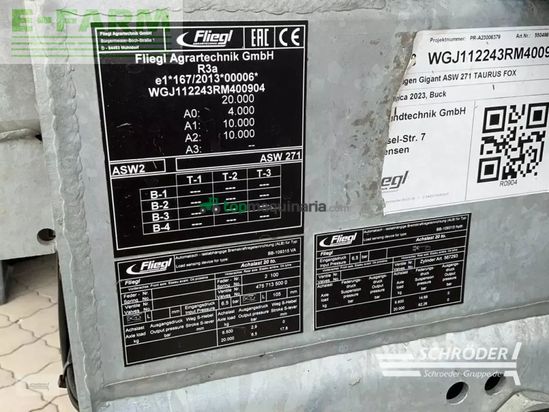 Cinta transportadora de forraje - Fliegl - taurus asw 271 | dosierwalzen