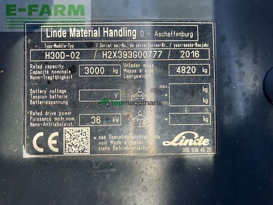 Elevadora - Linde - h 30 evo