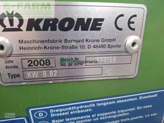 Henificador - Krone - kw 8.82