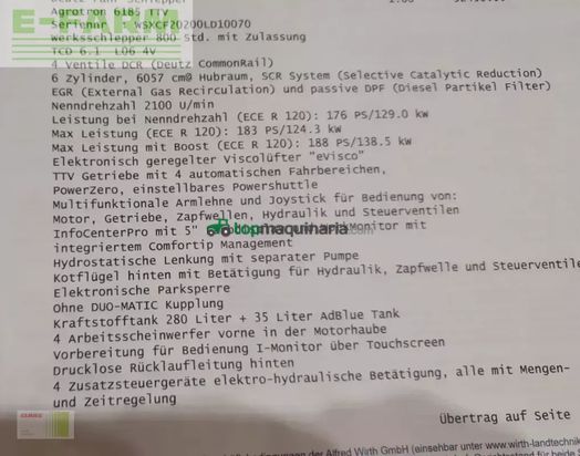 Tractor agrícola - Deutz - 6185 ttv TTV