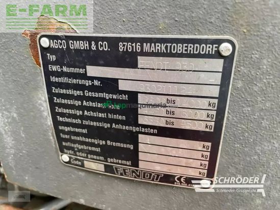 Tractor agrícola - Fendt - 930 vario