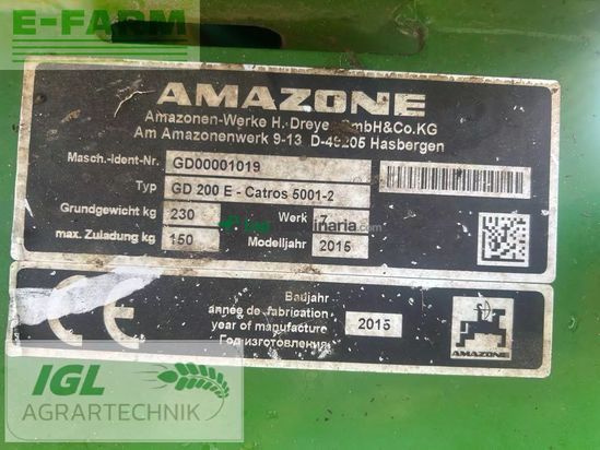 Grada de disco - Amazone - catros 5001 / 2