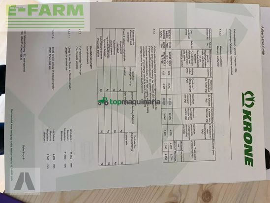 Remolqu agrícola - Krone - zx 560 gd tridem mit dosierwalzen