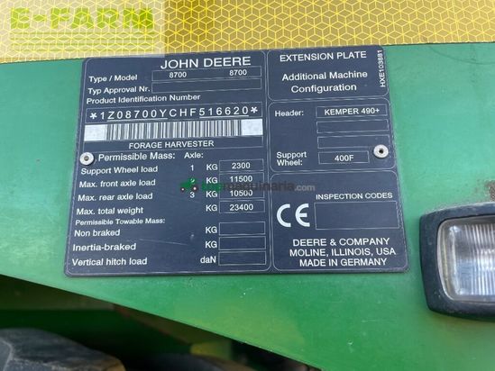 Cosechadora de Cereal - John Deere - 8700i