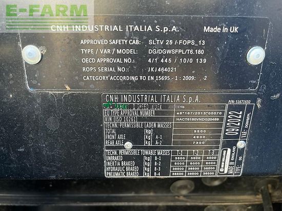 Tractor agrícola - New Holland - t 6.180 dc