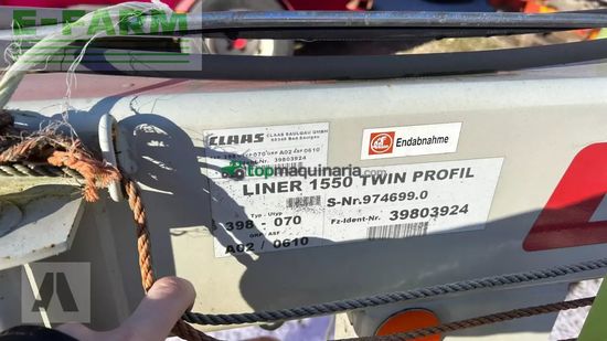 Rastrillo - Claas - liner 1550 twin profil