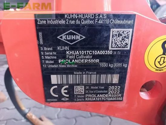 Cultivador - Kuhn - prolander 500 r federzinkengrubber