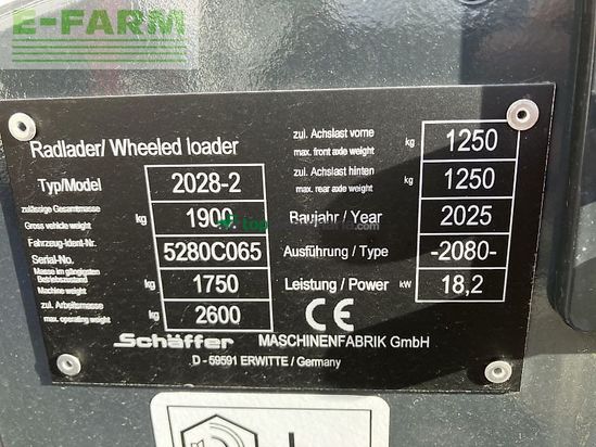 Minicargadora - Schaffer - 2028-2 hoflader