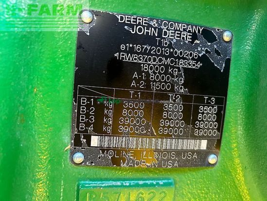 Tractor agrícola - John Deere - 8r370
