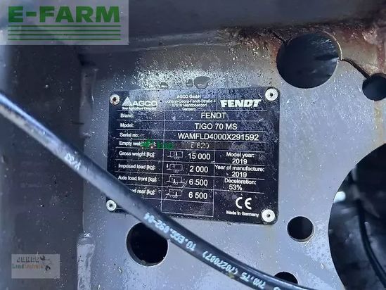 Remolqu agrícola - Fendt - lely mengele tigo 70 ms