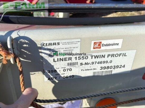 Henificador - Claas - liner 1550 twin profil
