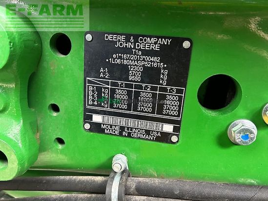 Tractor agrícola - John Deere - 6m 180