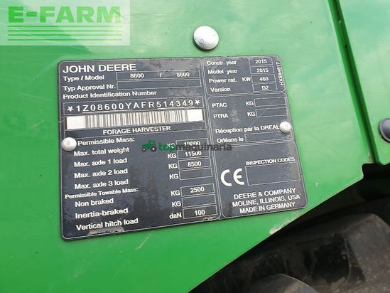 Cosechadora de Cereal - John Deere - 8600
