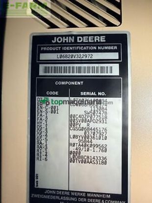 Tractor agrícola - John Deere - 6820 power quad