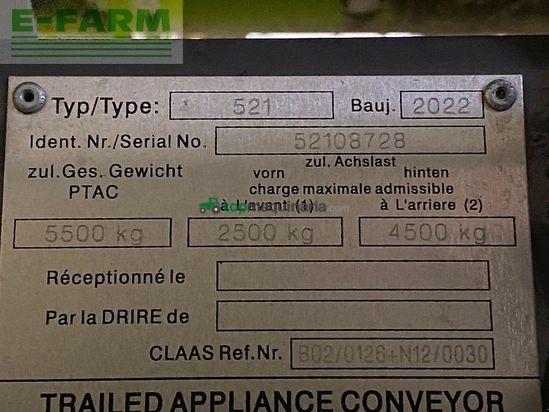 Cosechadora de Cereal - Claas - trion 650 mit vario 770