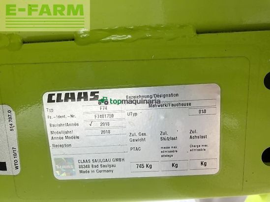 Cortacésped manual - Claas - disco 3150 f