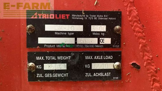 Remolqu esparcidor - Trioliet - solomix 1000 futtermischwagen