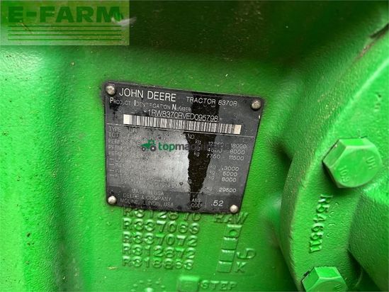 Tractor agrícola - John Deere - 8370r autopwr
